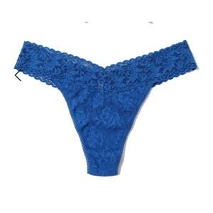 Hanky Panky Daily Lace Original Rise Thong Slate Blue Undies Panties NEW